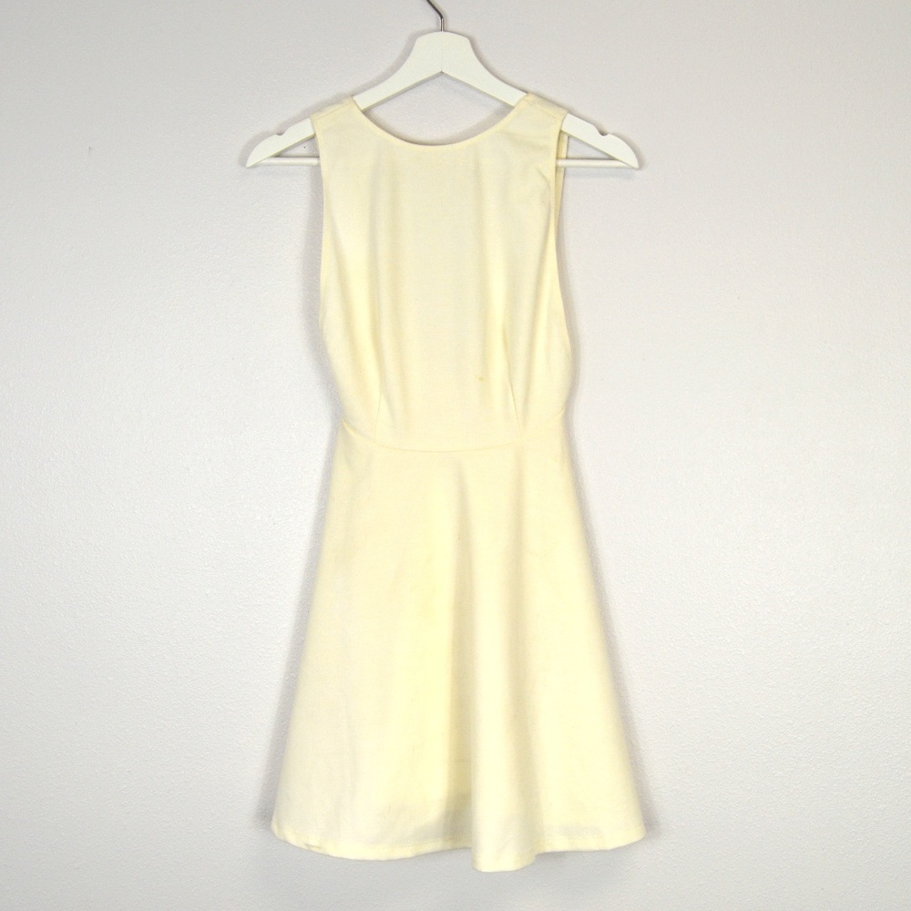 American Apparel Cream Skater Dress